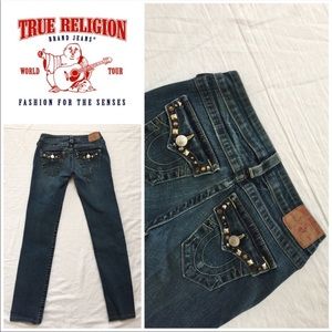 True Religion Studded Julie Skinny Jeans Sz 27 👖